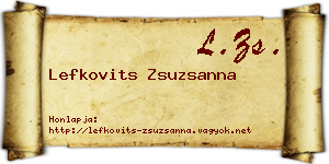 Lefkovits Zsuzsanna névjegykártya