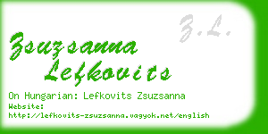 zsuzsanna lefkovits business card